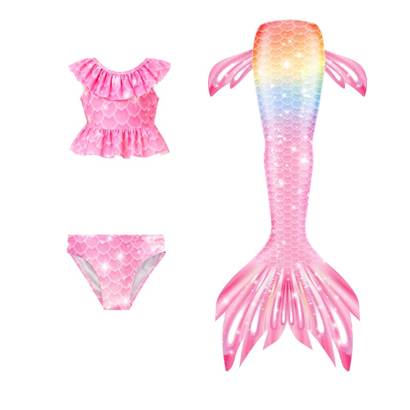Girls Mermaid Tail Cosplay Cos - Aquatic Sports Wear 评论和价格