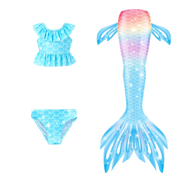 Girls Mermaid Tail Cosplay Cos - Aquatic Sports Wear 评论和价格